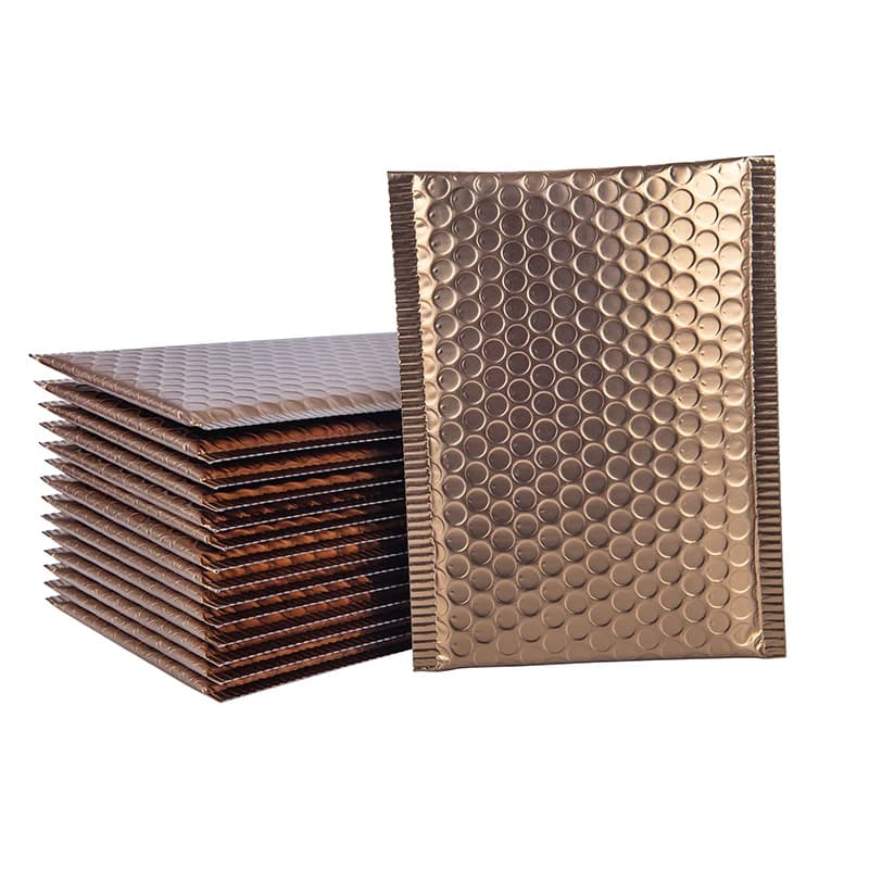Enveloppe à bulles dorée mate, 10 pièces, antichoc, sacs d'expédition rembourrés, sac d'emballage cadeau Express