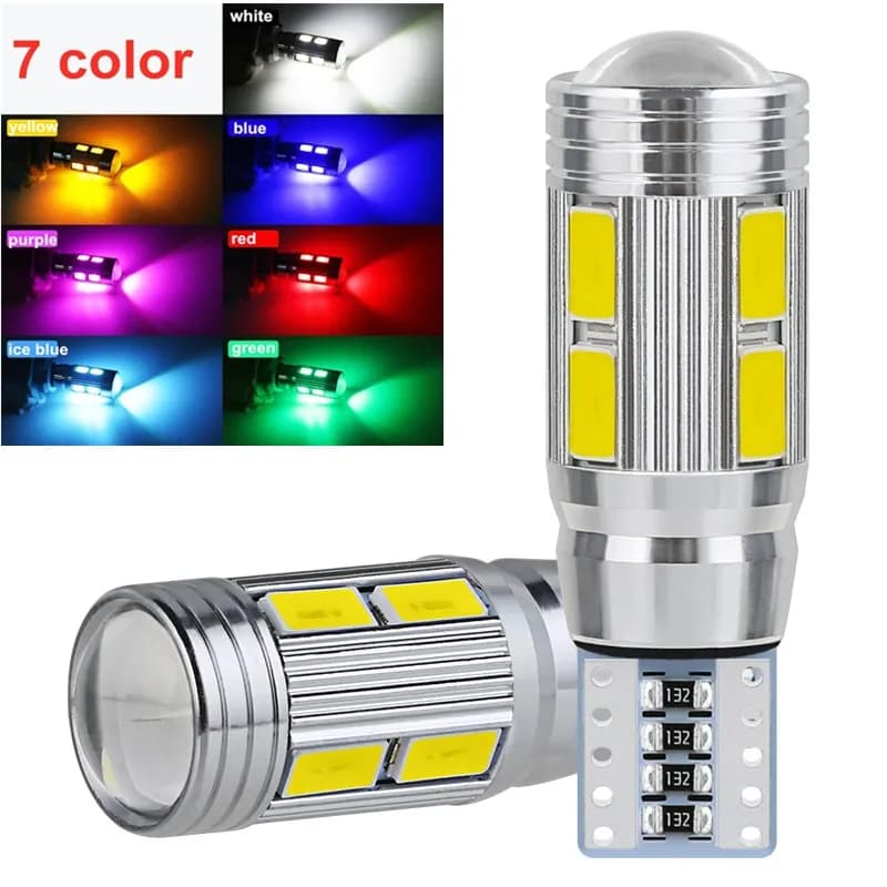 T10 LED Canbus sans erreur 12V lampe de lecture 5630 10SMD 5W5 LED voiture lumière dégagement cale tour unique ampoule plaque d'immatriculation lumière