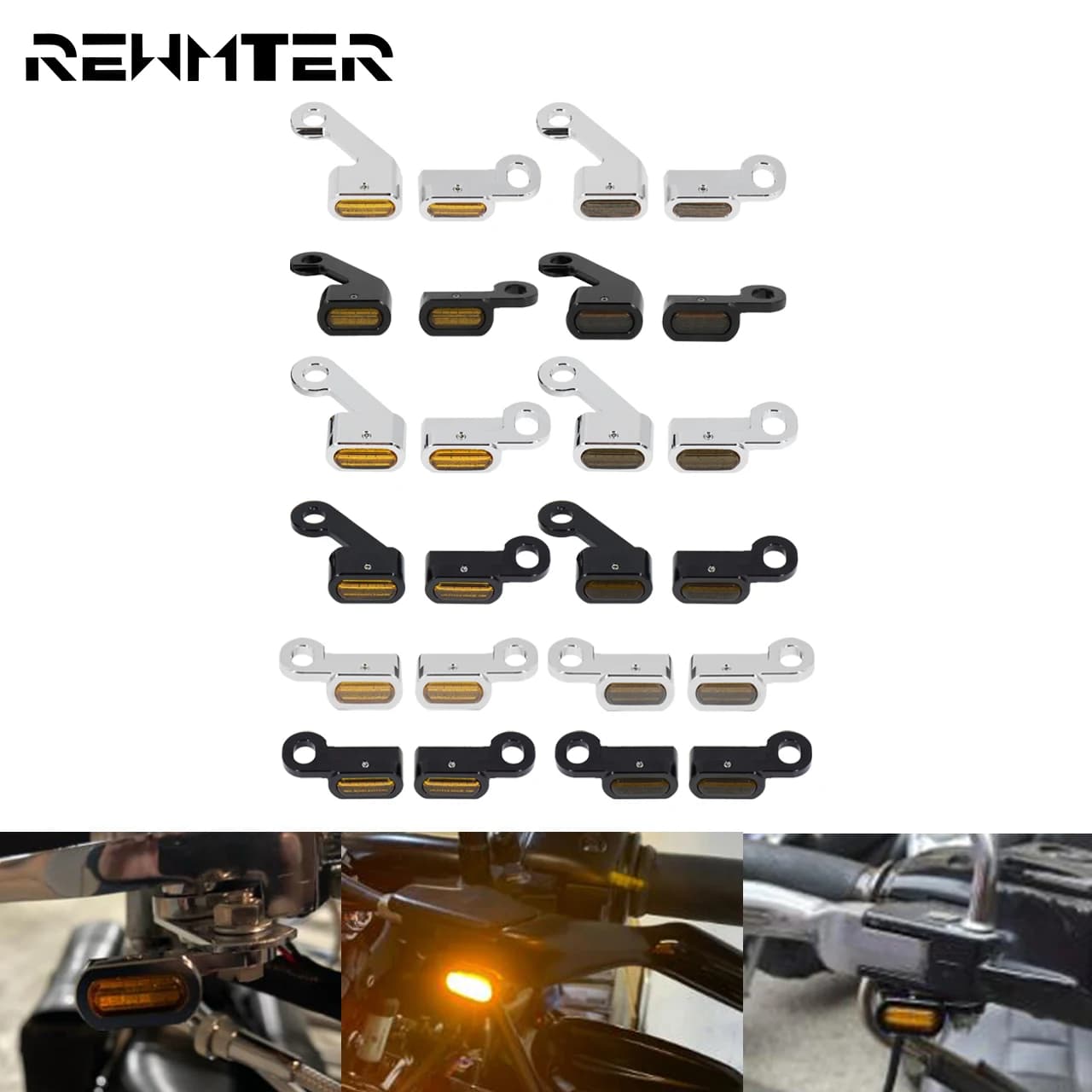 Clignotant LED E Mark pour motos, Mini lampe de course pour Harley Sportster XL 04-23 Touring Softail Street Glide