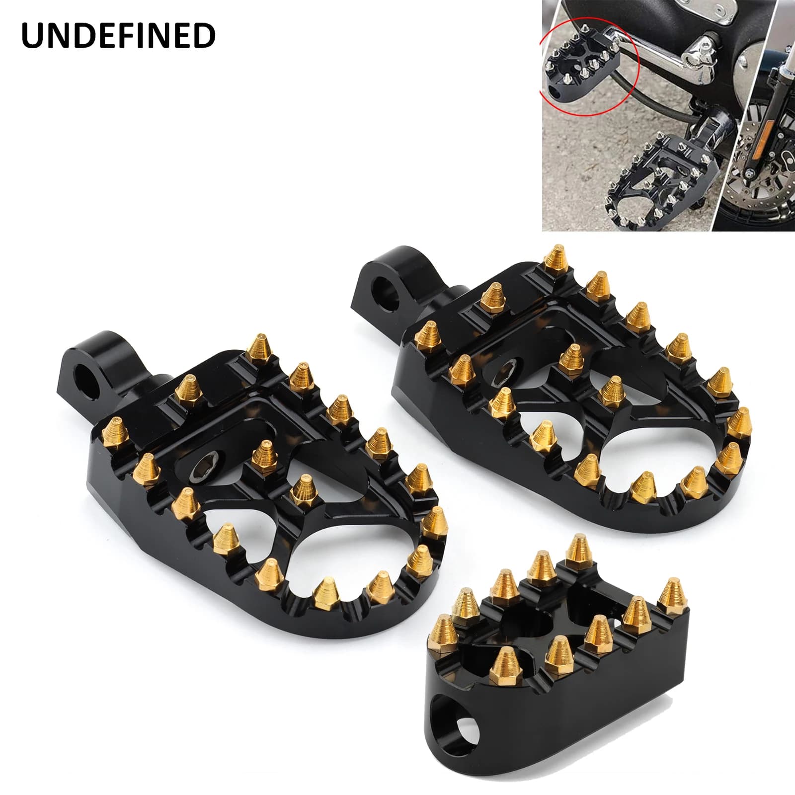 Repose-pieds larges de style MX Golden, pédales de frein et de changement de vitesse pour Harley Dyna Sportster 883 Bobber Chopper
