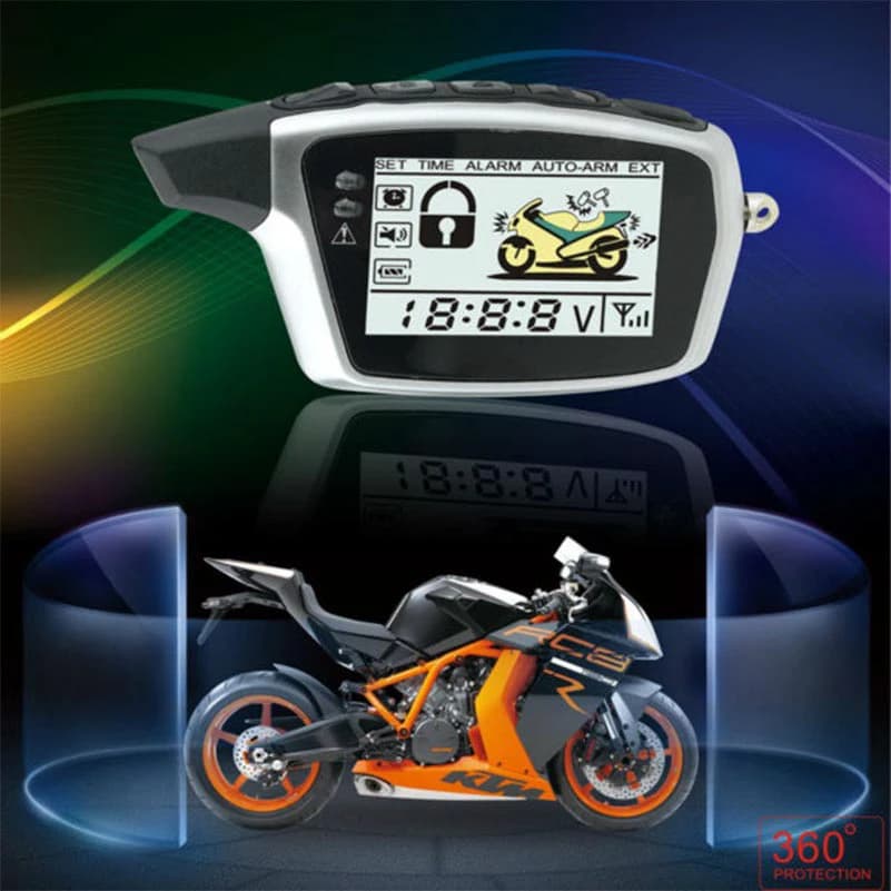BANVIE-Système d'alarme de sécurité antivol bidirectionnel pour moto, 2 émetteurs LCD, démarrage du moteur à distance