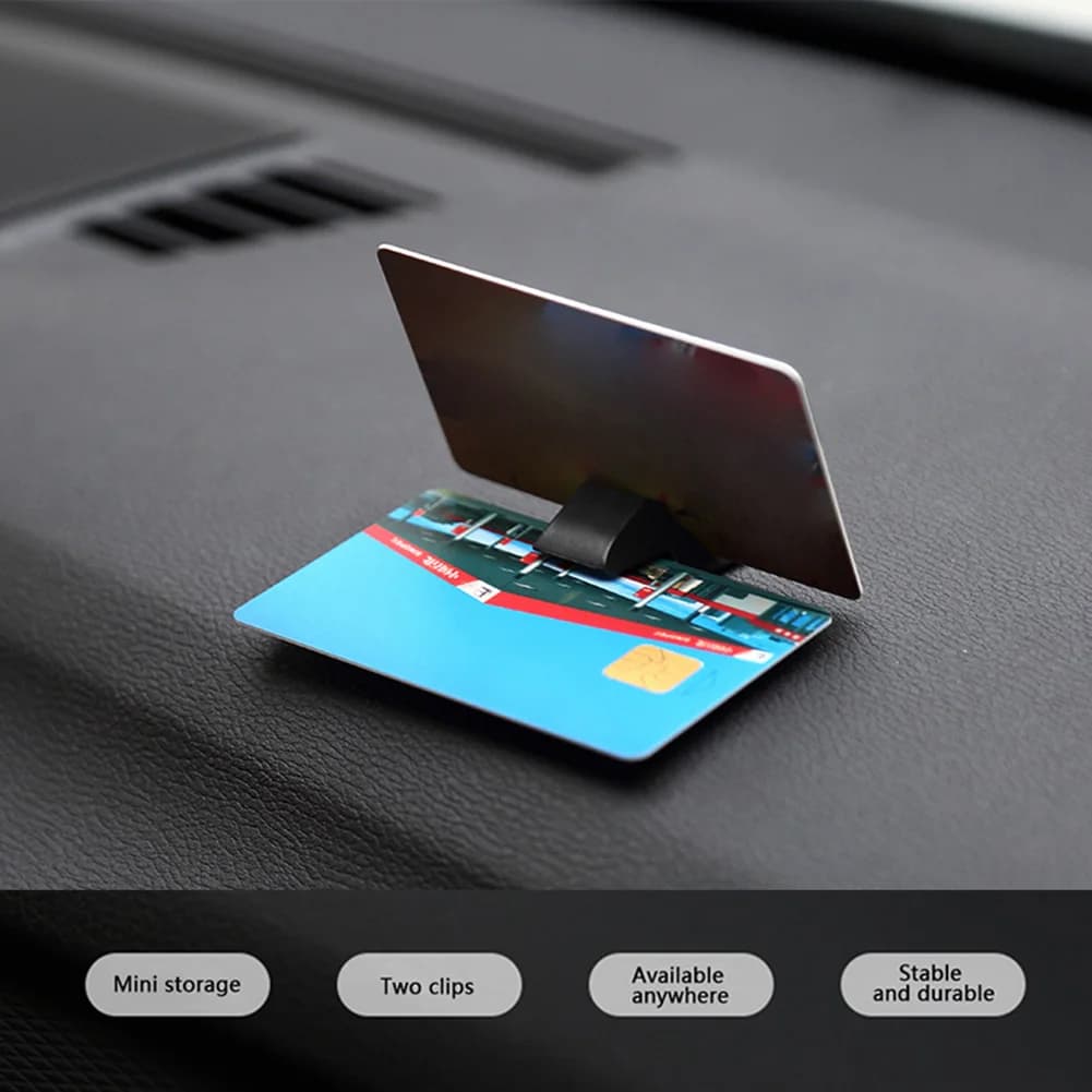 Pince de fixation pour carte de stationnement de voiture, support de carte de Parking Portable, clip de support fixe pour carte de véhicule de bureau