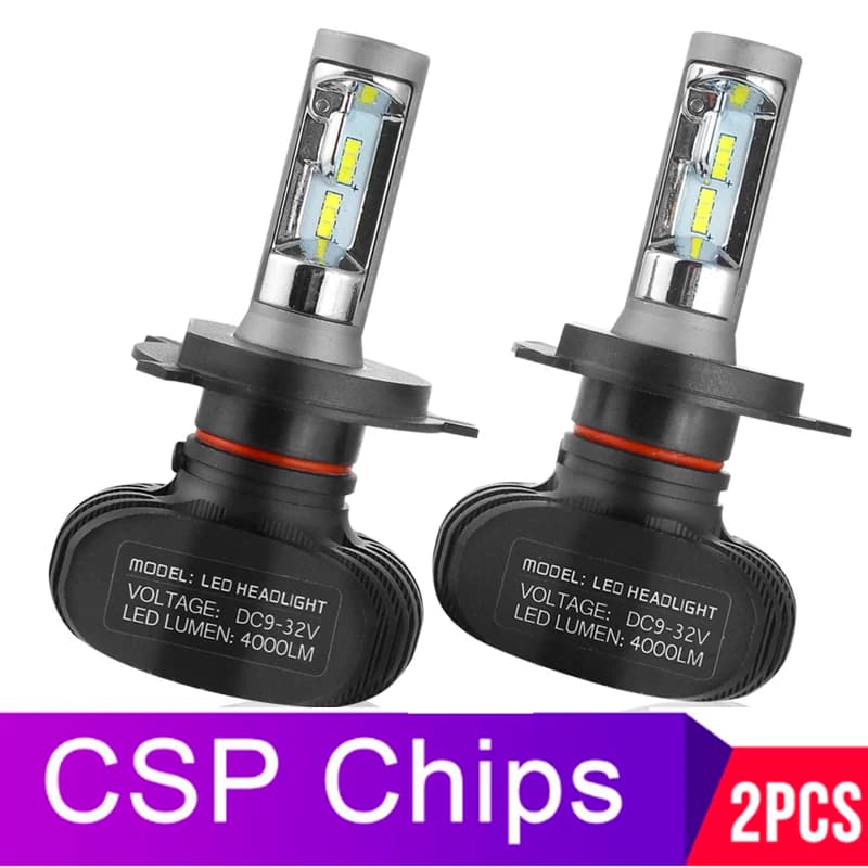 Mini phare de voiture H7 LED H4, 2 pièces, 9005 9006 H3 H13 H8 880 H27 9004 9007 H11 H1 50W 8000LM 6500K, ampoule Automobile, lampe CSP