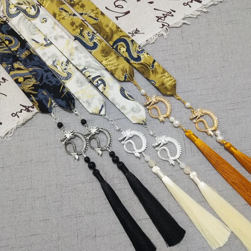 Style chinois bandeau Antique Hanfu Costume coiffure Satin broderie traditionnel bandeau de cheveux chapeaux pour femmes ruban corde à cheveux