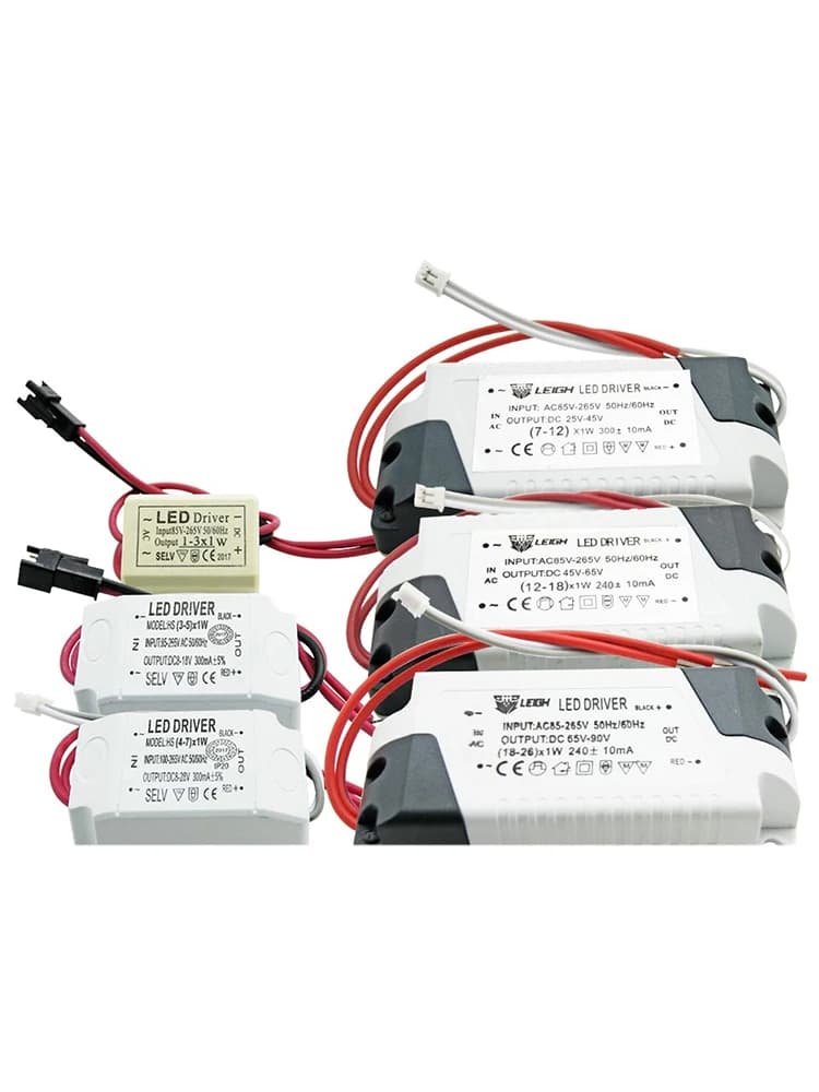 ZHMZH 220V LED Driver à Courant Constant 1-3W 4-7W 7-12W 12-18W 26-36W 37-50W Alimentation Externe 300mA pour Downlight LED