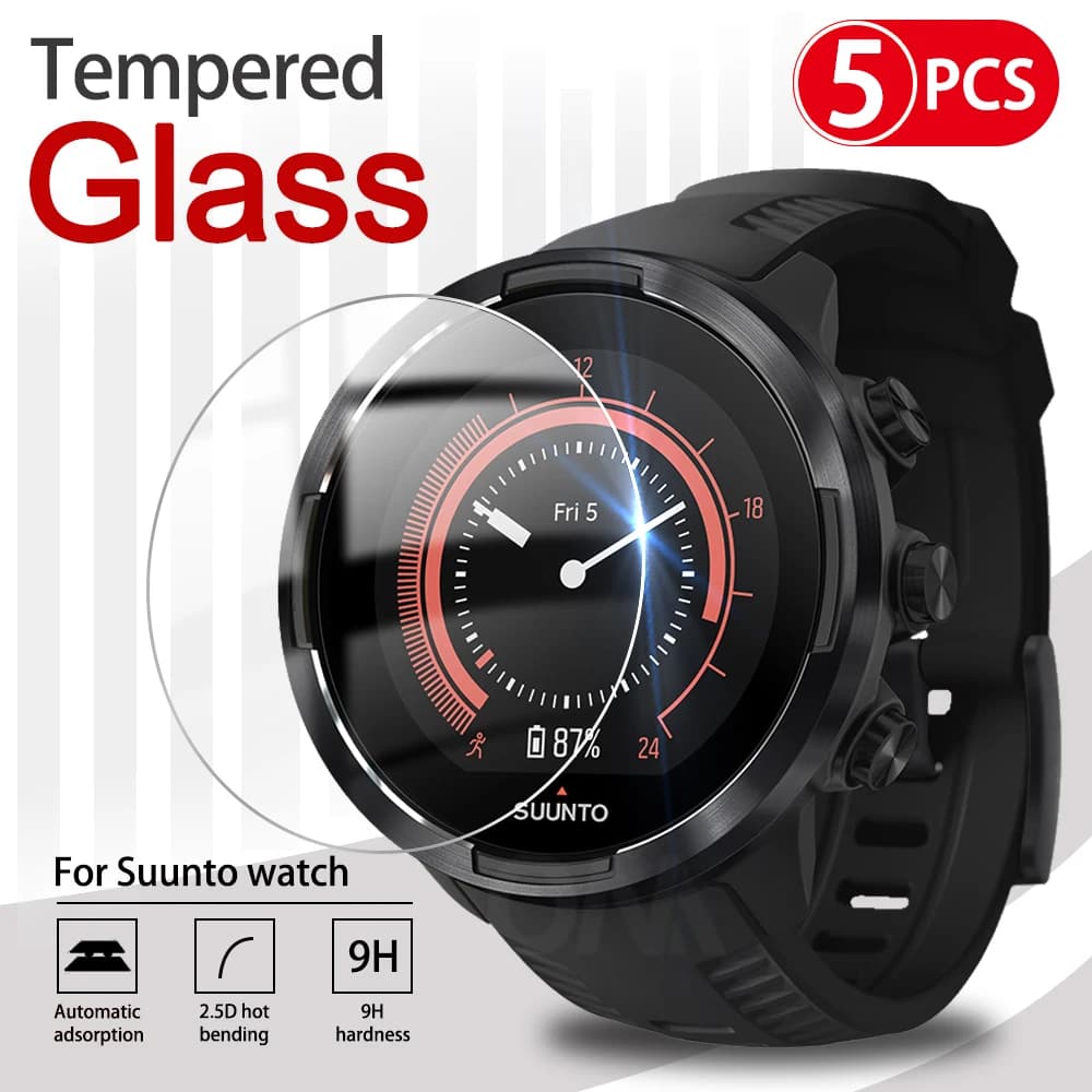 [5 pièces] verre trempé pour montre Suunto 9 Baro 7 5 3, protecteur d'écran, Film de protection en verre anti-rayures Ultra HD, accessoires