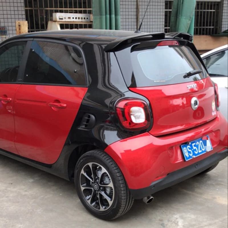 SHCHCG pour mercedes-benz Smart Fortwo Forfour 453 Spoiler ABS plastique non peint apprêt couleur coffre arrière aile Spoiler accessoires