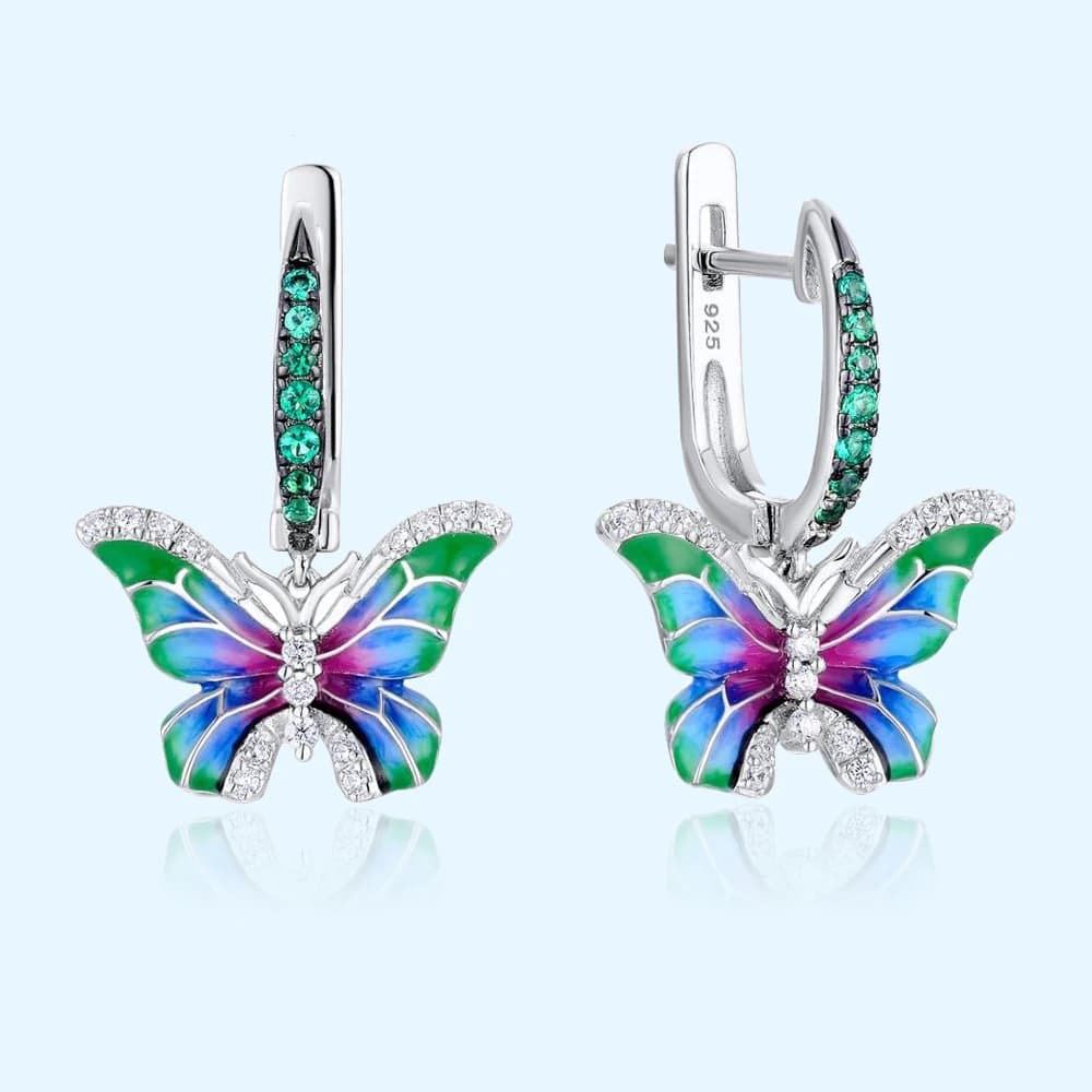 Collier en époxy coloré, bague papillon, boucles d'oreilles peintes en émail pour femmes, ensemble pendentif pour Banquet européen et américain, offre spéciale