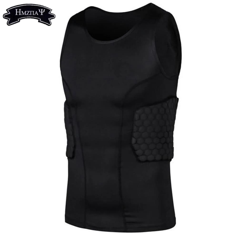 2018 nouveau gilet d'entraînement serré en nid d'abeille maillots de Football Protection du corps maillot de basket-ball gilet serré Fitness T-shirts salle de sport