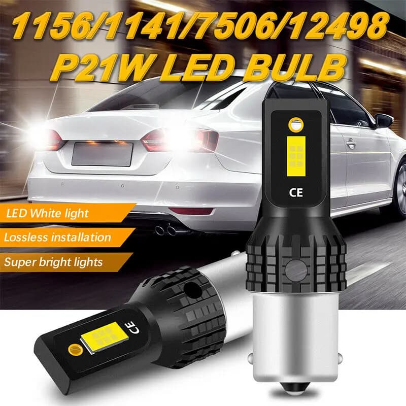 2 Ampoules led pour VW Passat B5 B6 B7 Golf 5 6 7 1156 BA15S P21W LED 7506 Voiture LED 1157 P21/5W BAY15D Inverse de Secours LED Ampoule