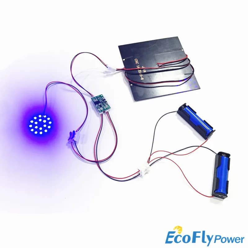 Kit DIY Panneau Solaire 5V 5.5V 6V 1W 1.25W 1.6W 2.5W 3W avec Contrôleur de Lampe Solaire 0.6A 3.7V 6V 600mA et LED 3.7V 5W
