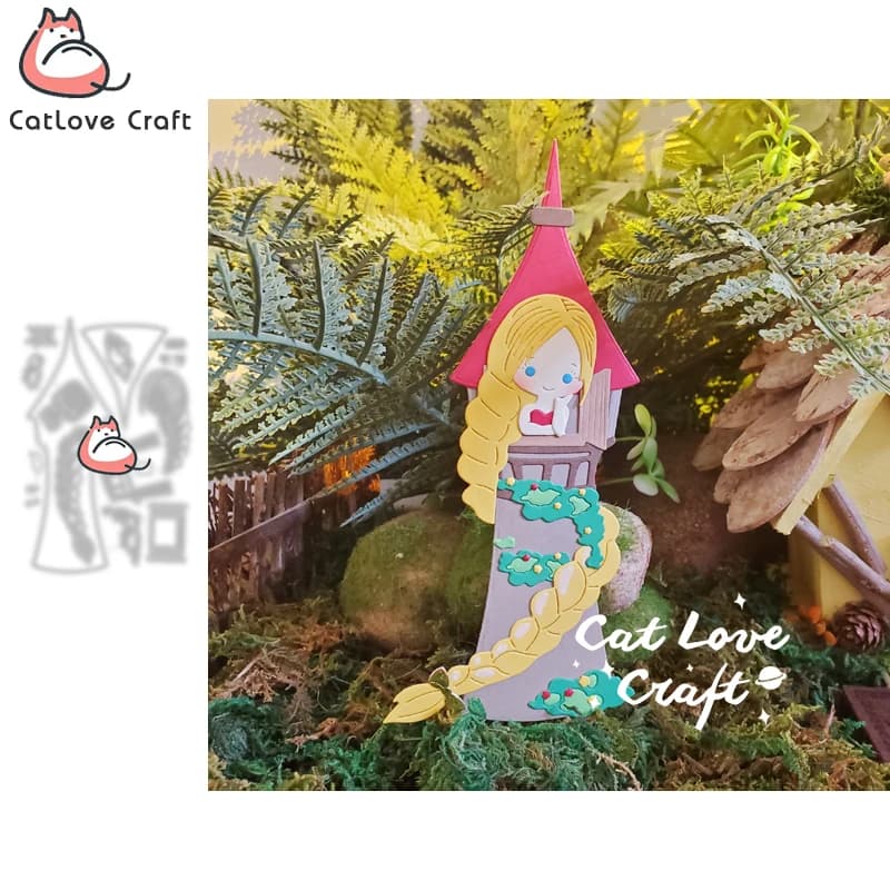 Catlove cheveux longs princesse matrices de découpe en métal Scrapbooking pochoir découpes fabrication de cartes bricolage artisanat gaufrage nouveaux matrices pour 2021
