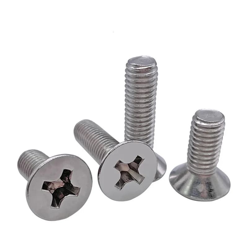 10/50 M2 M2.5 M3 M3.5 M4 M5 M6 M8 A2-70 Acier inoxydable 304 GB819 Vis à tête fraisée cruciforme Phillips Longueur 3-100mm
