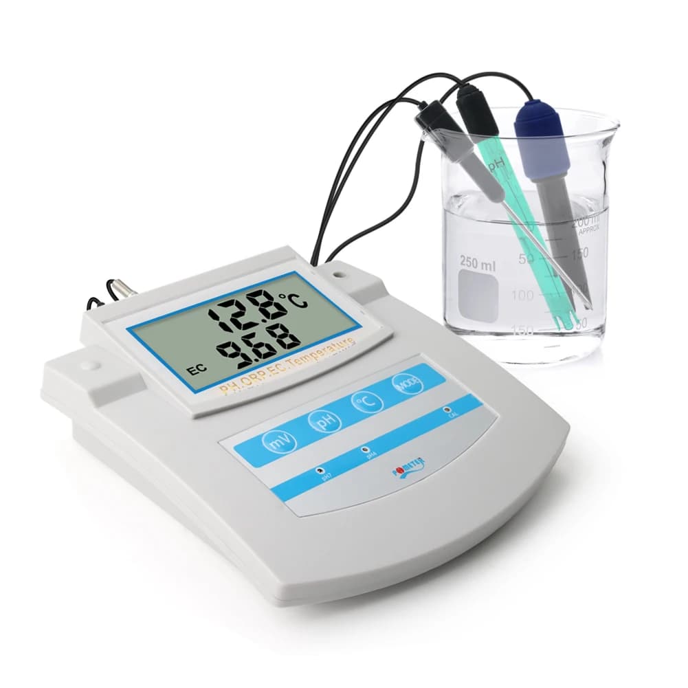 Yieryi 6 en 1 moniteur de qualité de l'eau PH ORP TDS EC CF testeur de température de paillasse pour piscine, Aquarium, laboratoire