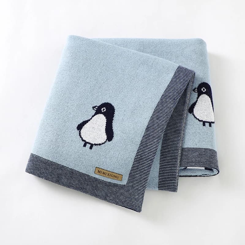 Couverture en coton à carreaux pour nouveau-né, couvre-lit en tricot pour tout-petit, garçon, fille, poussette, rond, infantile, couette douce, mignon