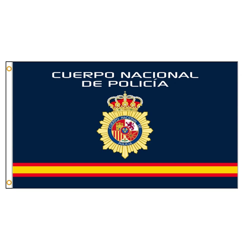 Drapeau de la police nationale d'Espagne 3x5 pieds