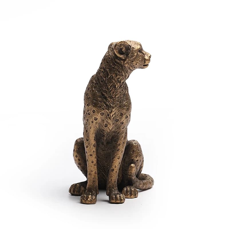 Léopard africain en résine, Sculpture pour la maison, modèle Animal, décoration de bureau, pour armoire à vin