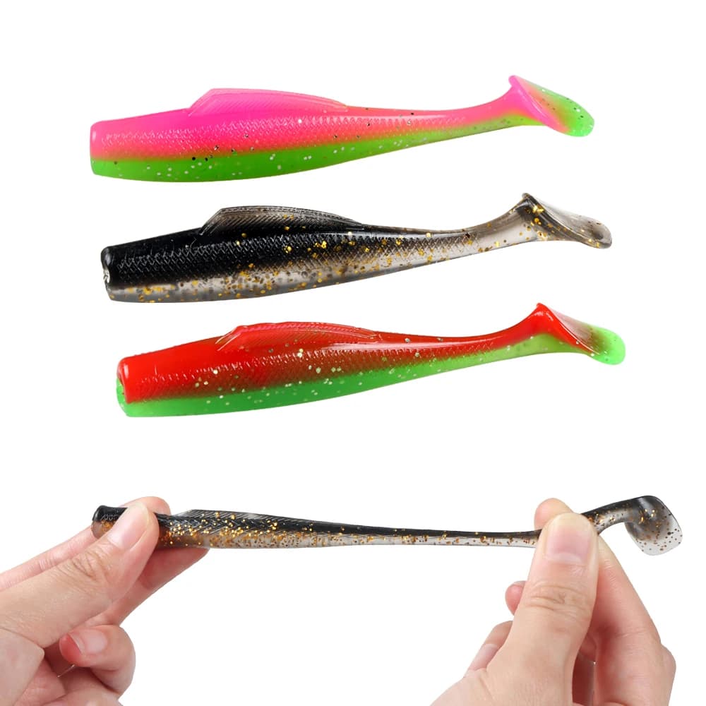 TEUKIM-Lot de 6 leurres de pêche Min Shad résistants, 6.5cm, 2g, appâts artificiels souples et flottants en TPE