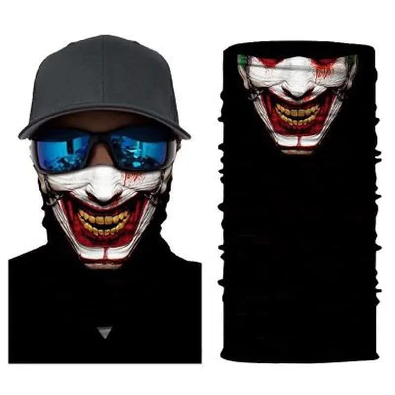 Foulard de cyclisme magique, cache-cou avec tête de mort, masque Joker, Bandana de pêche en plein air, couvre-chef de moto, accessoires de cyclisme
