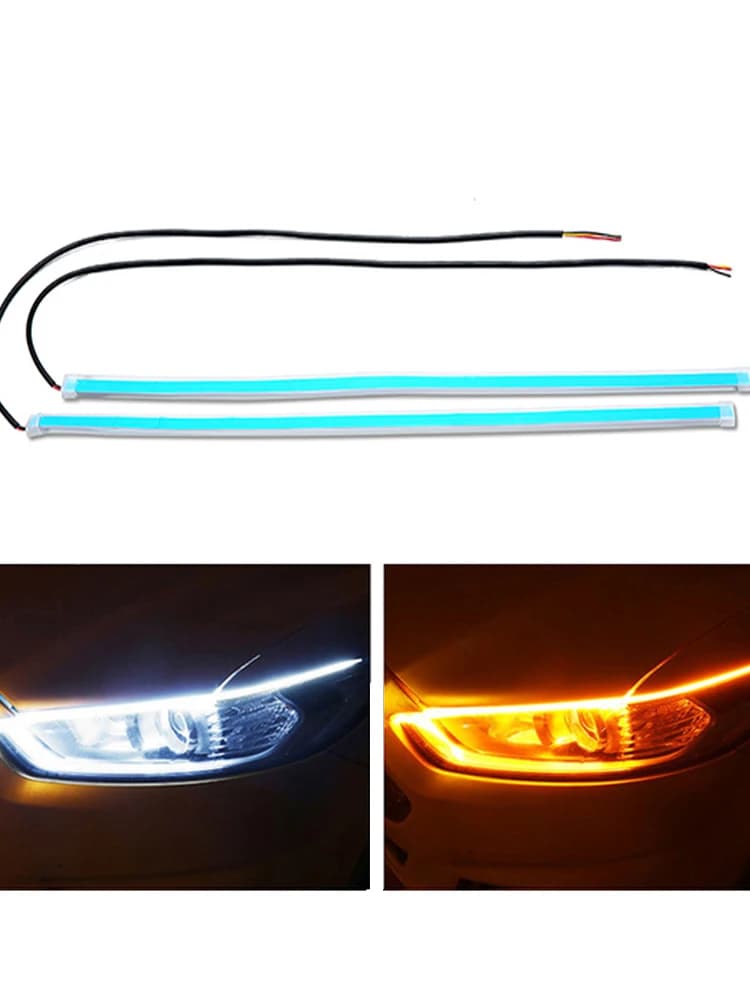 Bande lumineuse LED étanche pour voiture, flux de lumière du jour, rétroéclairage automatique pour 7, Kia Rio 3, W176, Clio 3, Jetta Mk5, contraste rocco