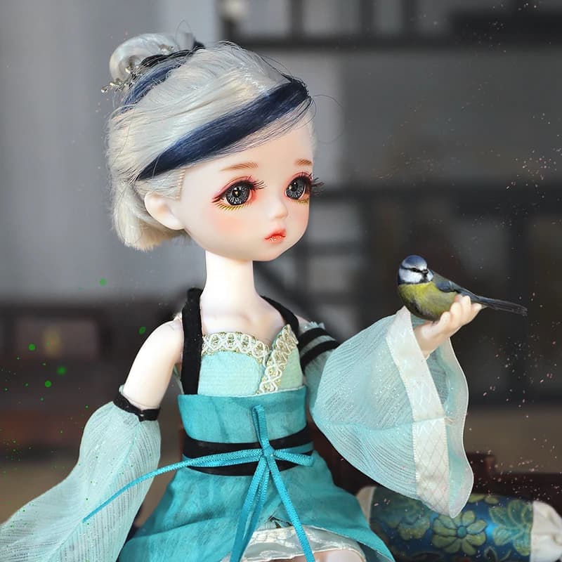 DBS – poupée articulée mécanique style chinois, 1/6, BJD Qin's Moon, avec maquillage, yeux, vêtements, chaussures, 30cm