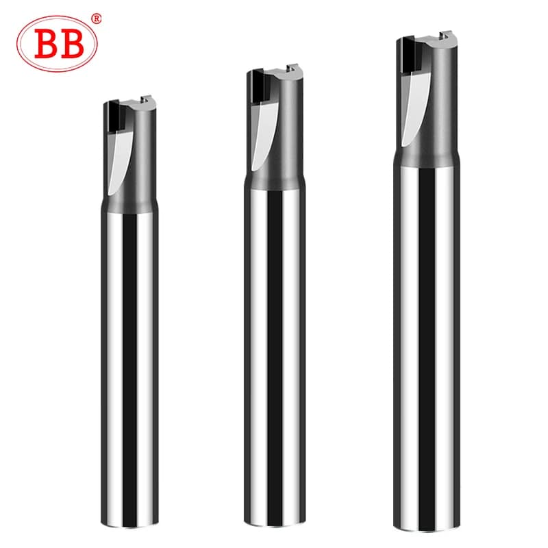 BB PCD diamant fraise en Fiber de carbone fibre de verre bakélite outil d'usinage CNC carbure gravure peu polycristallin fraise en bout