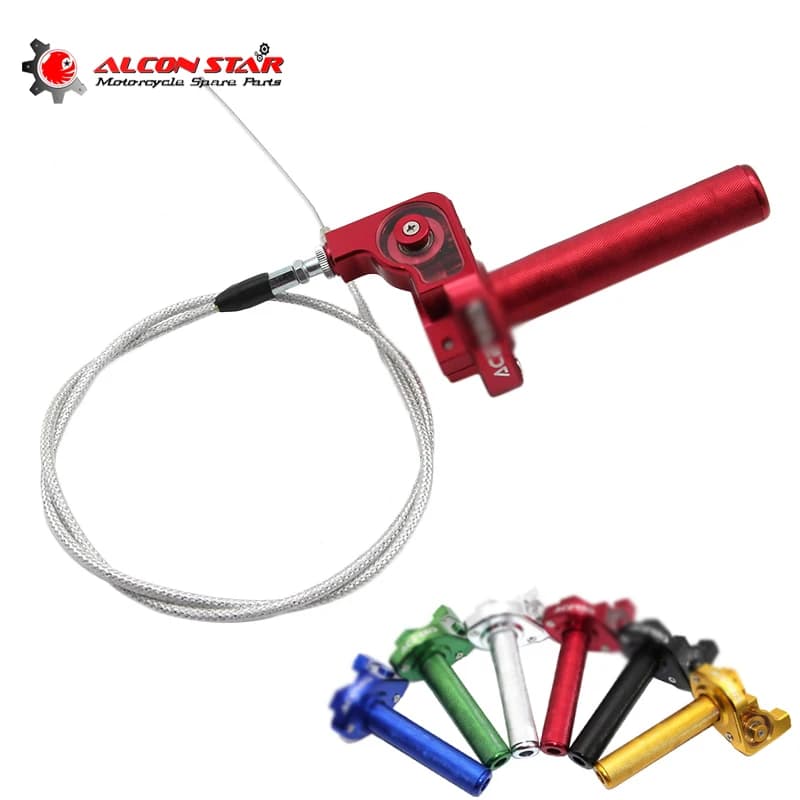 Alconstar- 7/8 ''guidon de moto poignée d'accélérateur AC Twister rapide + câble pour Honda CRF230 CR80 Kawasaki KLX Dit Pit Bike
