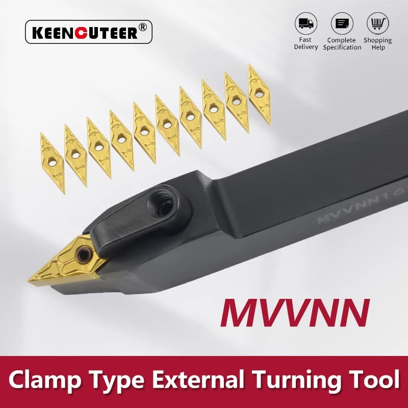 MVVNN1616 MVVNN2020 MVVNN2525 MVVNN3232 porte-outil de tournage externe VNMG16 Inserts en carbure MVVNN tour machines-outils de coupe