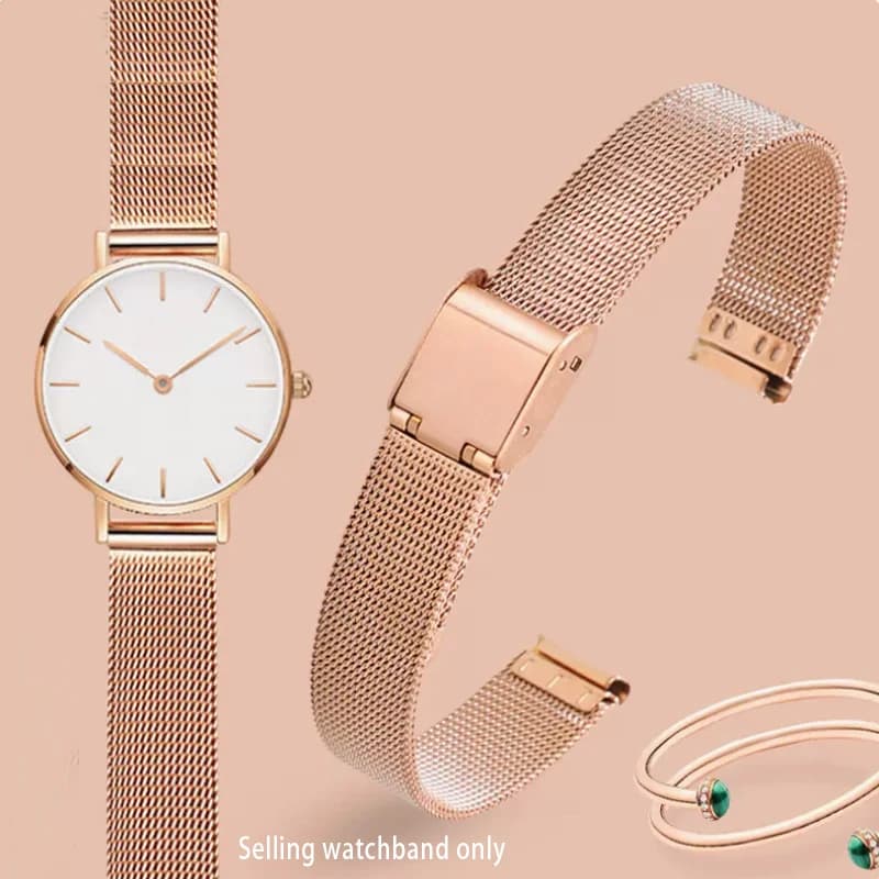 Bracelet de montre milanais en acier inoxydable pour homme et femme, bracelets fins, 6mm, 8mm, 10mm, 12mm, 13mm, 14mm, 15mm, 16mm, 18mm, 20mm, 22mm, 24mm