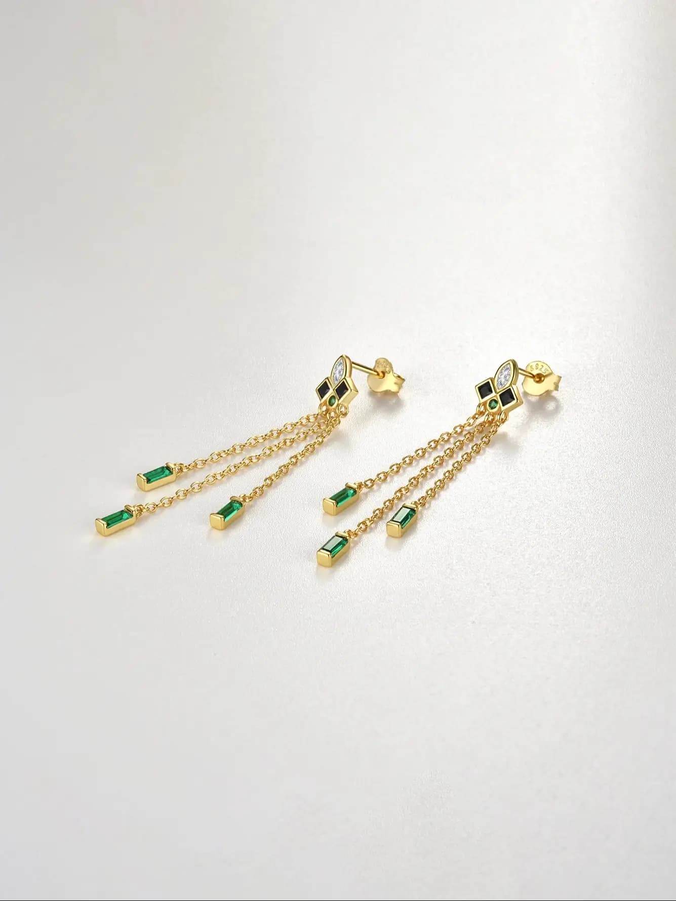 ANDYWEN 925 argent Sterling or vert noir chaîne boucle d'oreille croix collier bague ensemble de bijoux Anillo Fino Sabrina Zircon bijoux
