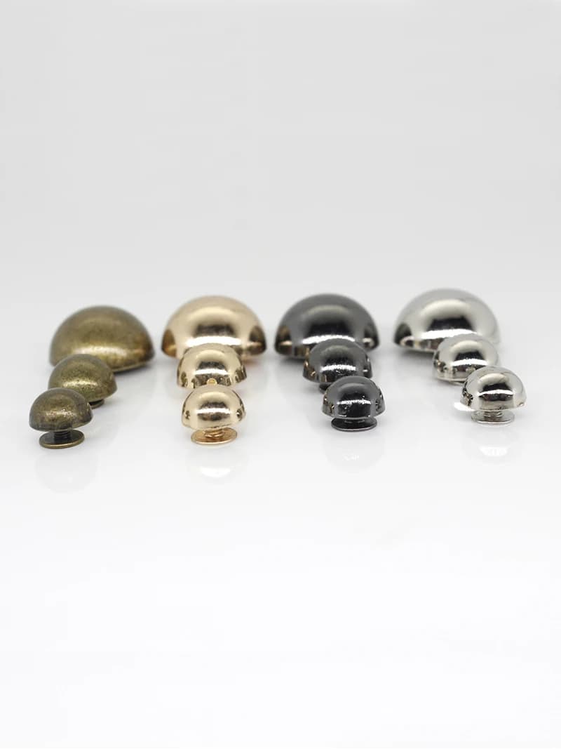 10 ensembles de capuchons de dôme, Rivets, goujons à tête ronde, points Punk, vêtement, ceinture en cuir, portefeuille, décoration, attaches, pièces, accessoires de bricolage