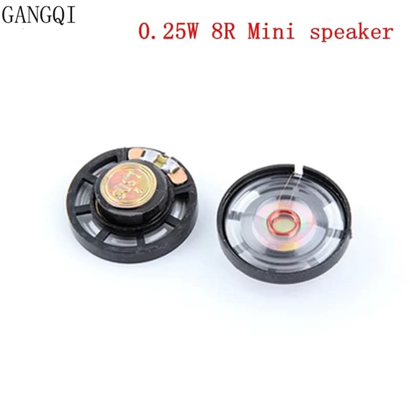 5 pièces/lot, nouveau mini haut-parleur ultra-fin, 8 ohms, 0,25 watt, 0,25 W, 8R, diamètre 29 mm, 2,9 cm, épaisseur 9 mm.