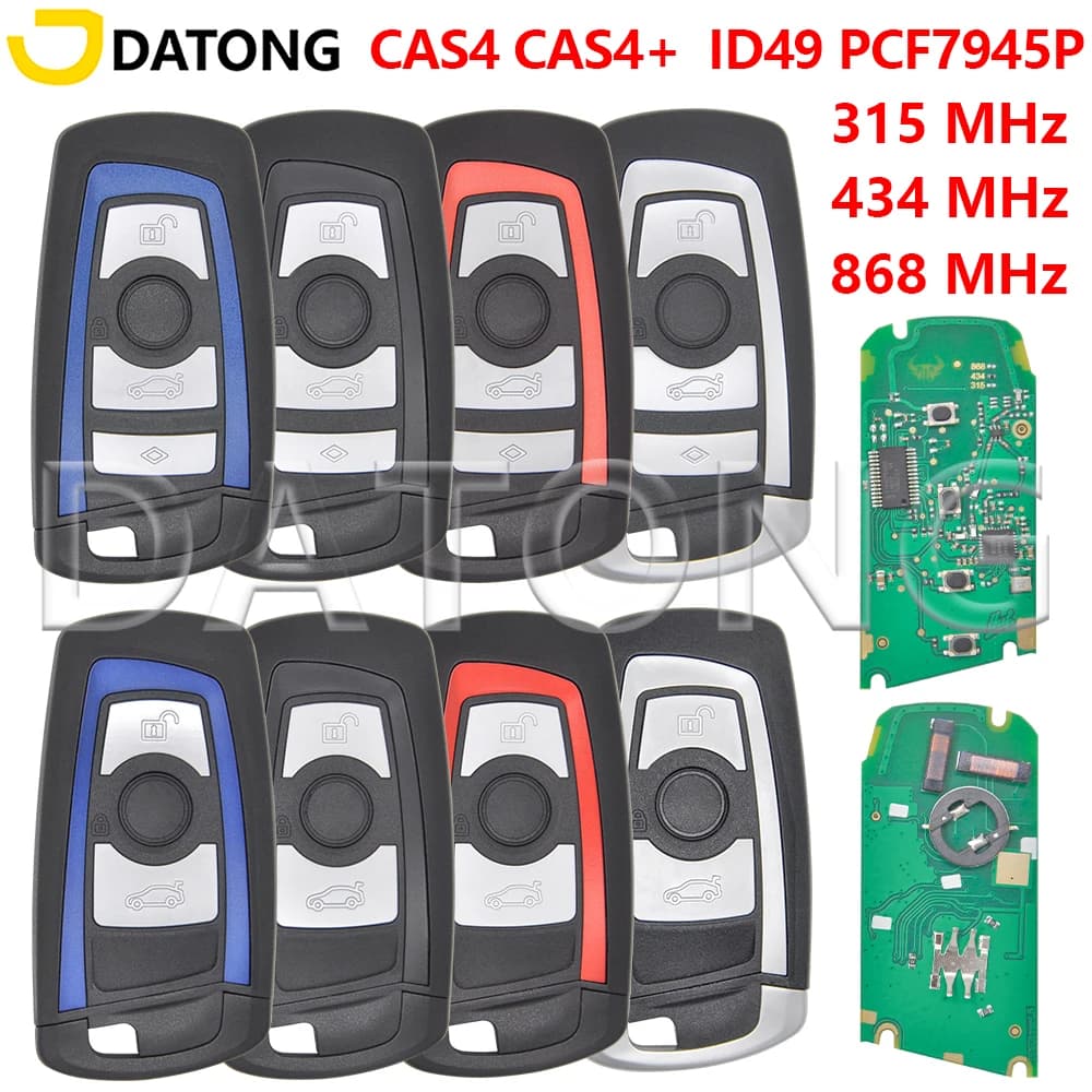 Datong World clé intelligente de voiture pour BMW F 1 2 3 4 5 6 7 CAS4 + système FEM 315Mhz/433Mhz/868Mhz ID49 puce clé à distance automatique entrée sans clé