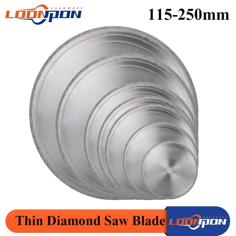 Lame de scie diamantée fine, 6 ~ 14 pouces, 150mm-300mm, disque de coupe lapidaire pour pierres de verre, outil de coupe, diamètre du trou 20mm(4/5"), 25mm