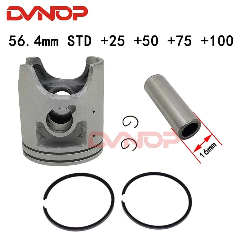 Jeu de segments de Piston de moto, pour YAMAHA TZR125 1987-92 DT125R 1988-99 R1-Z 1991 1992, taille d'alésage 56.4mm + 25 + 50 + 75 + 100