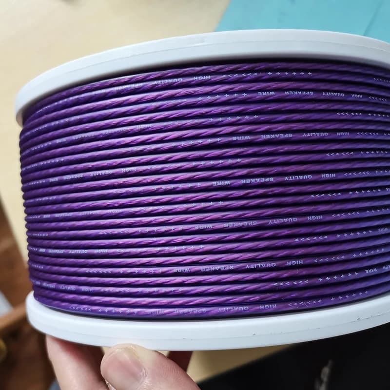 CopperODavid-Kit de câblage d'amplificateur de voiture violet, câble de klaxon, stéréo de voiture Hi-Fi, haut-parleur de voiture, mini caisson de basses propre, 14GA, 16GA, 18GA