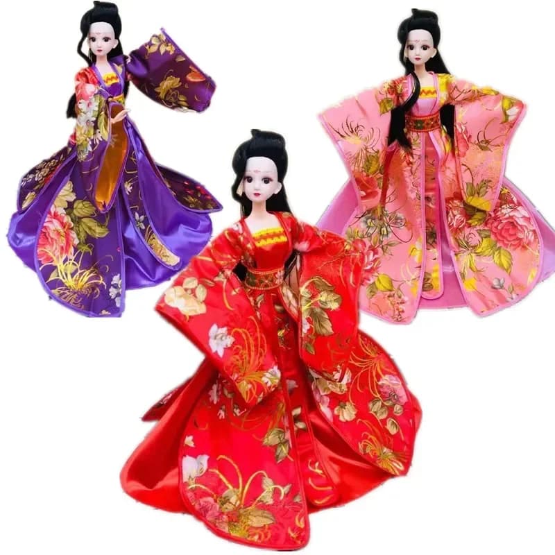 Vêtements chinois traditionnels de beauté des Prairies pour Barbie, robe de princesse beurre, robe de soirée, costume de mariage, jouets de maison de jeu, 1/6