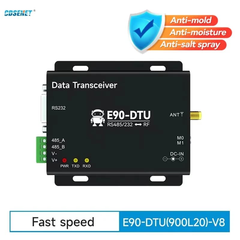 868-915 MHz LoRa SX1276 RS485 RS232 émetteur récepteur E90-DTU(900L20) CDSENET 20/30dbm longue Distance 5/8 KM chien de garde
