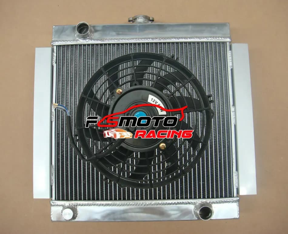 Radiateur + ventilateur en aluminium à 3 rangées, pour Ford Escort Mk1 Mk2 RS2000 1968-1980 1969 1970 1971 1972 1973 1974 1975 1976 1977 1978 1979 MT