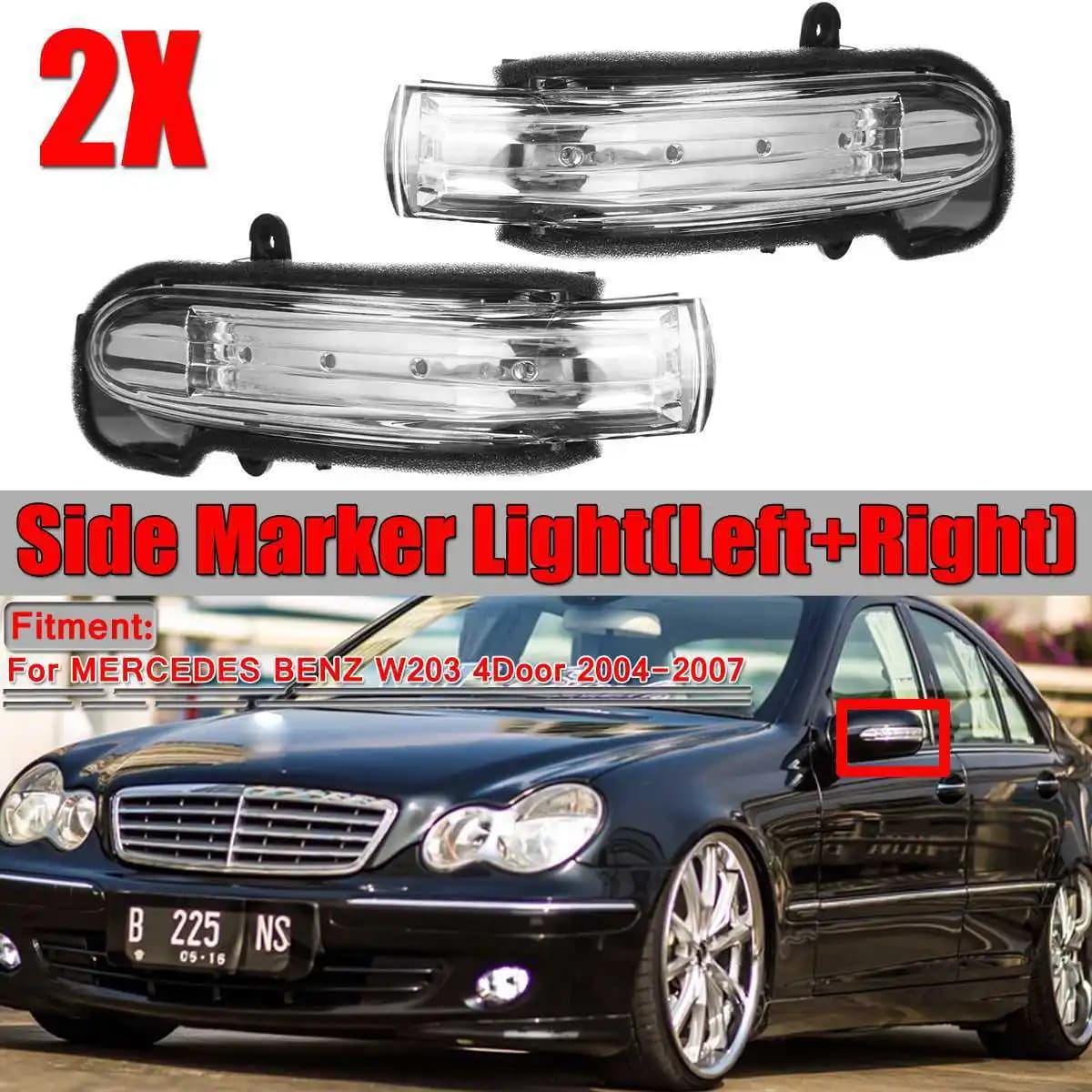 Clignotant de Rétroviseur LED pour Mercedes-Benz W203 C203 4 Portes 04-07, Lampe de Rétroviseur Latéral, Indicateur Lumineux
