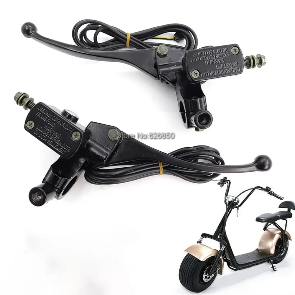 Boutiques de pompe de frein et poignée droite pour scooter électrique Citycoco, fil de signal de frein avant et arrière, levier de frein de vélo électrique