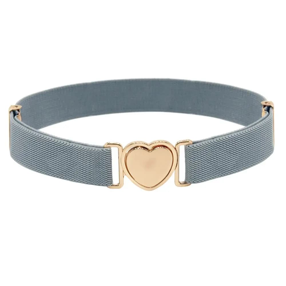 Ceinture élastique ajustable en forme de cœur pour fille, tenue d'uniforme pour adolescentes
