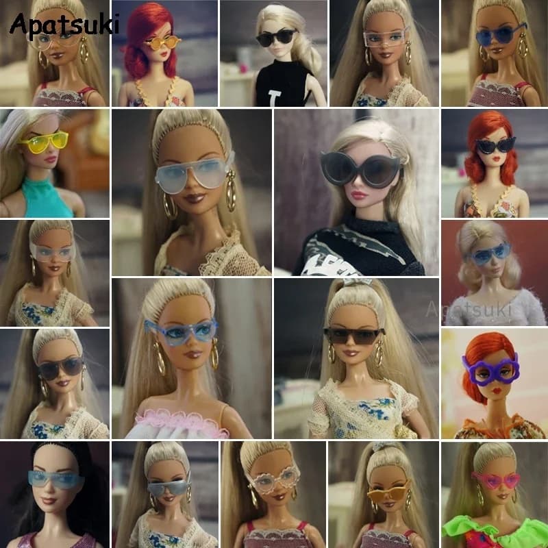 Mini lunettes de soleil en plastique sans verres pour poupée Barbie, lunettes pour poupées Ken Boy, accessoires pour maison de poupée 1/6