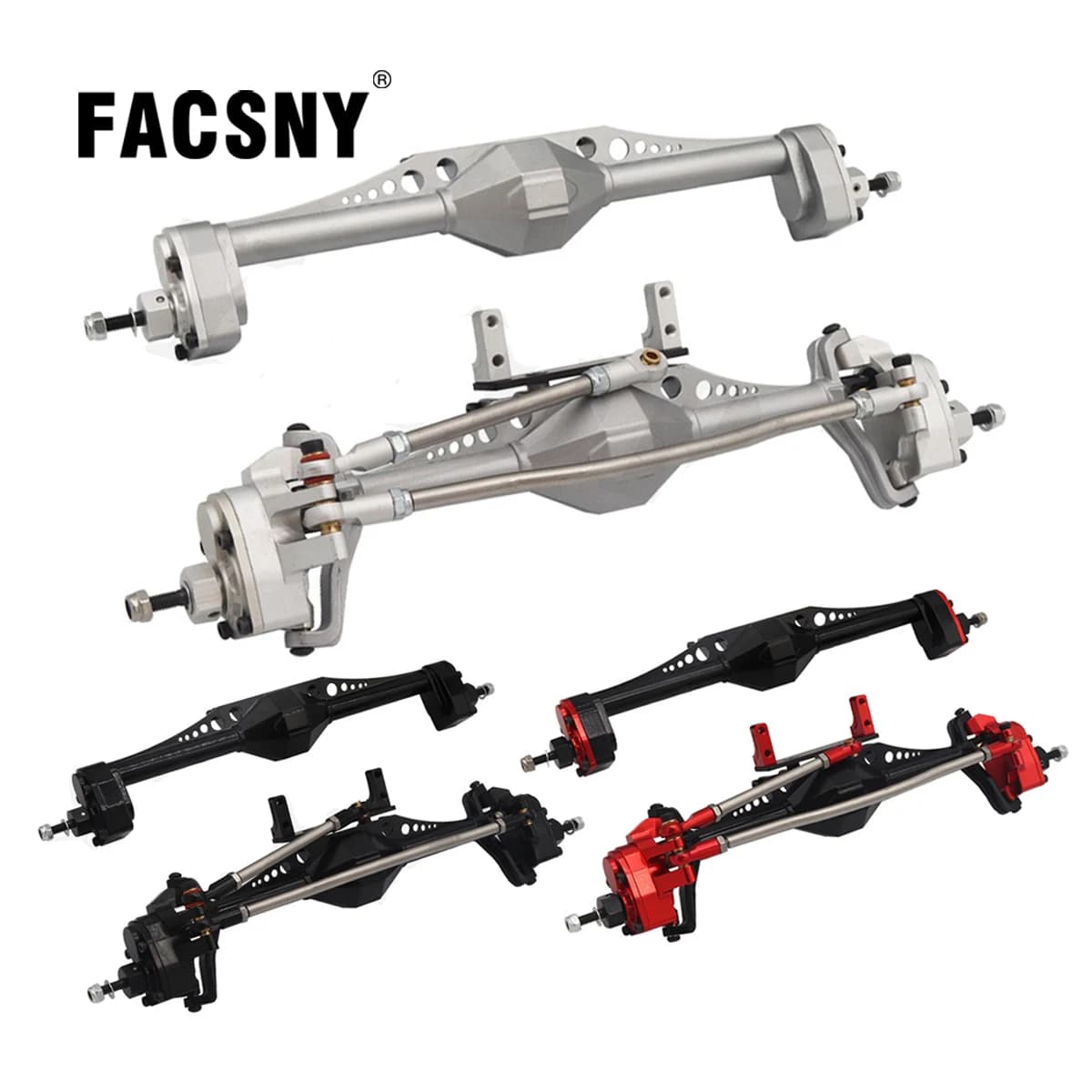 Essieu de portail avant et arrière en alliage d'aluminium, pour voiture sur chenilles 1/10 RC Axial Capra 1.9 illimité Trail Buggy UTB Currie F9, mise à niveau
