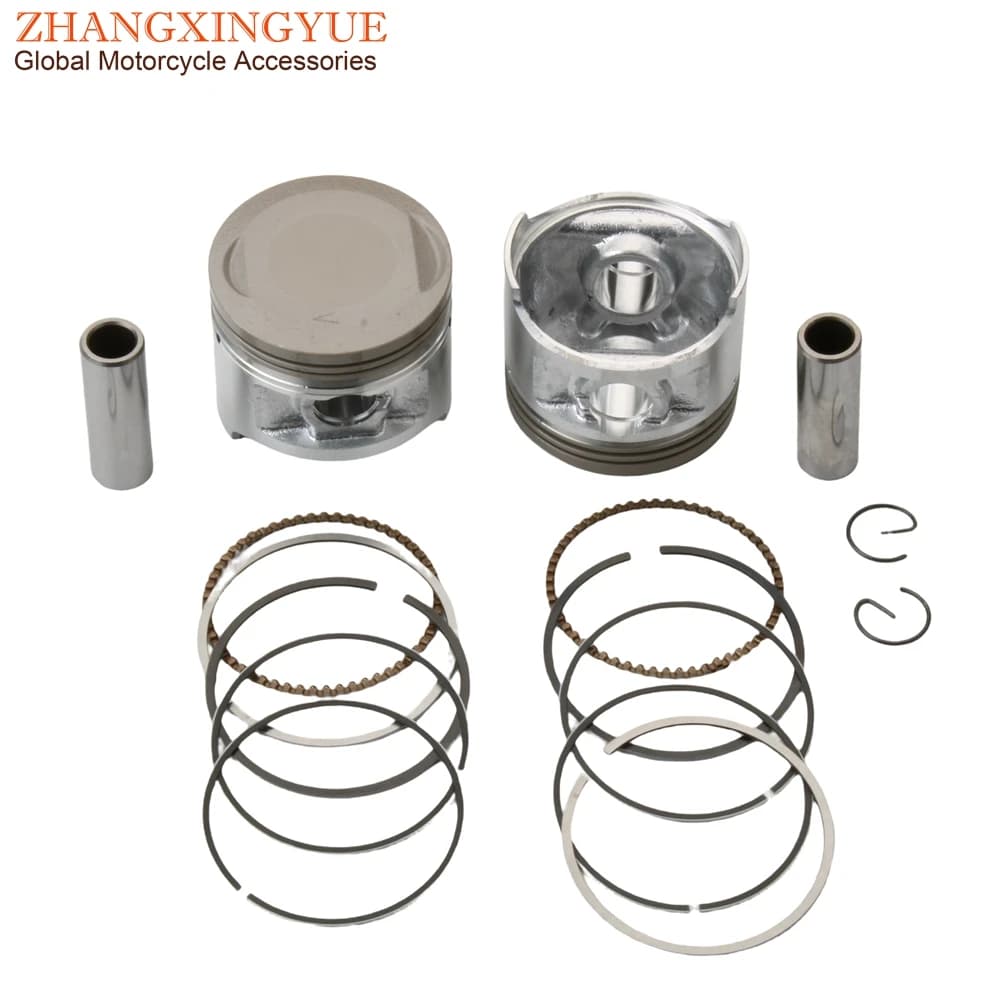 Kit de piston 49mm pour moto Yamaha, 2 jeux, XV250 Virago 1995-2007 V-Star 250 2008-2015 Route 66 1988-1990