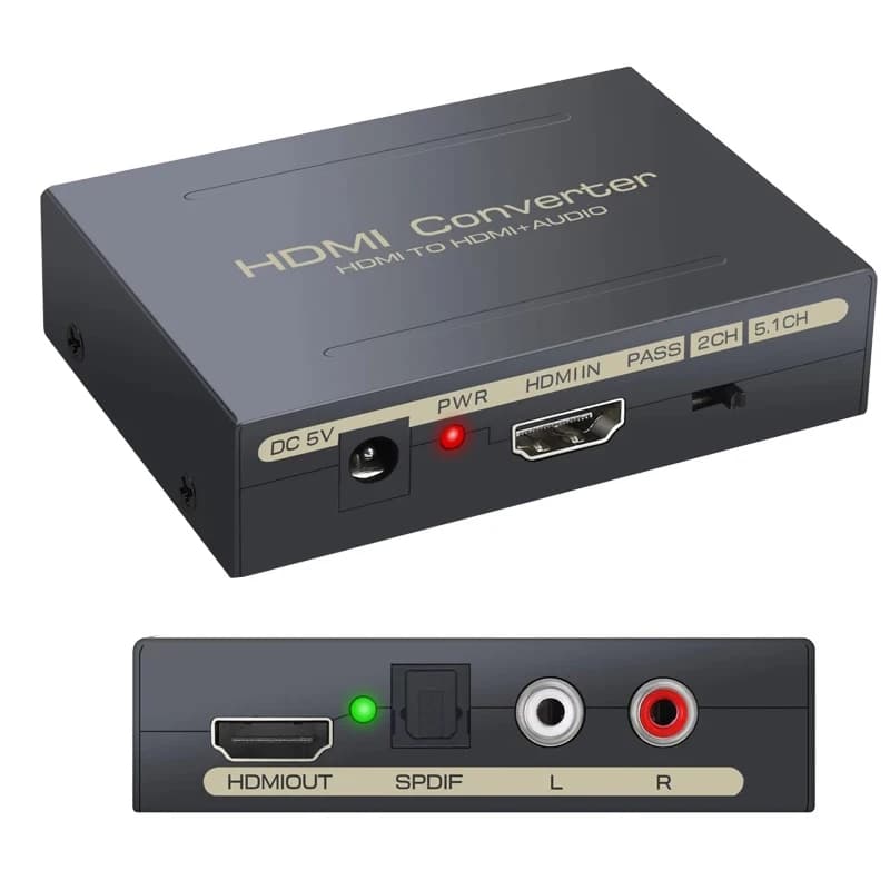 Extracteur Audio HDMI 1080P, adaptateur vidéo analogique HDMI vers optique Toslink Spdif R/L RCA, séparateur HDMI vers HDMI avec convertisseur Audio