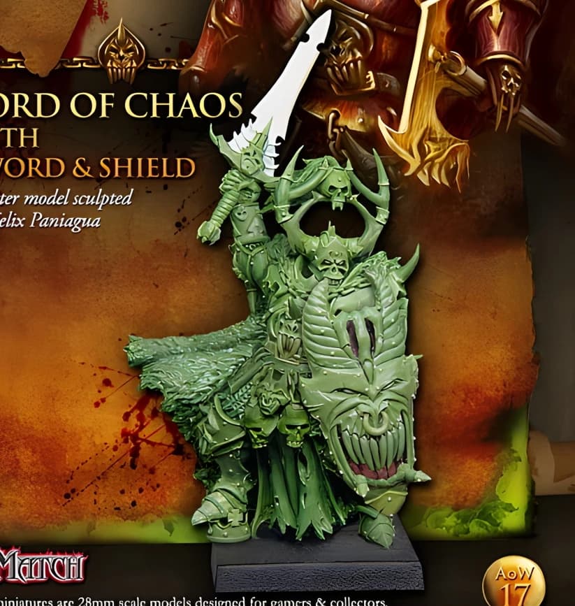 Kit de modélisme en résine Avatars of War 28212 Lords of Chaos, épée et bouclier, sculpture non assemblée pour amateurs