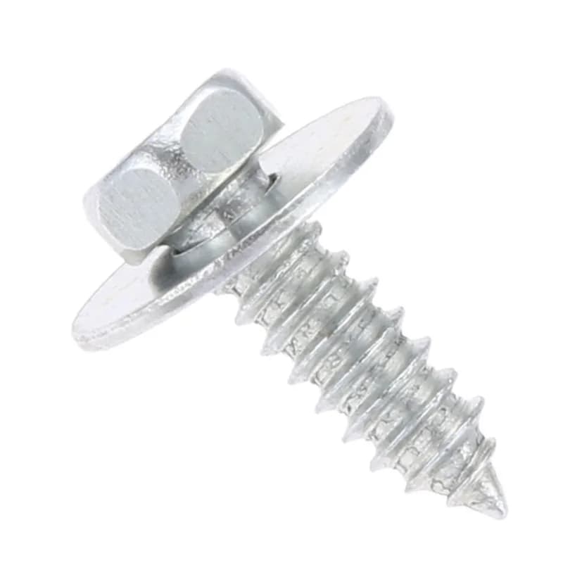 Vis de garde-boue de voiture galvanisée argent métal Rivet corps intérieur panneau de garniture boulons hexagonaux Rivets de fixation 10 pièces