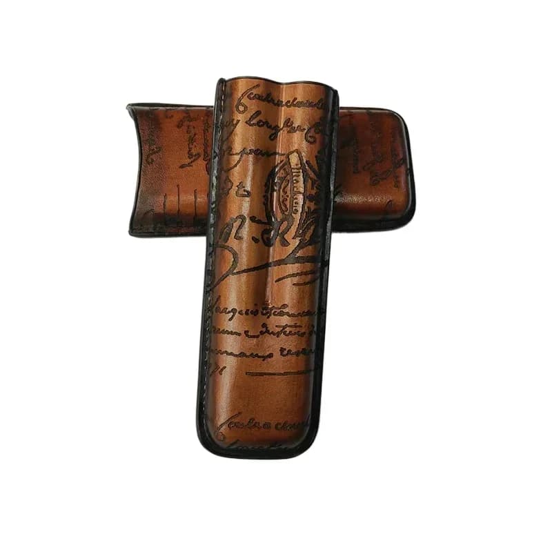 Étui à tabac en Tube de luxe, étui à cigares Portable en cuir, Humidor de cigares, support de 2/3 tubes, boîte de rangement de cigarettes en plein air