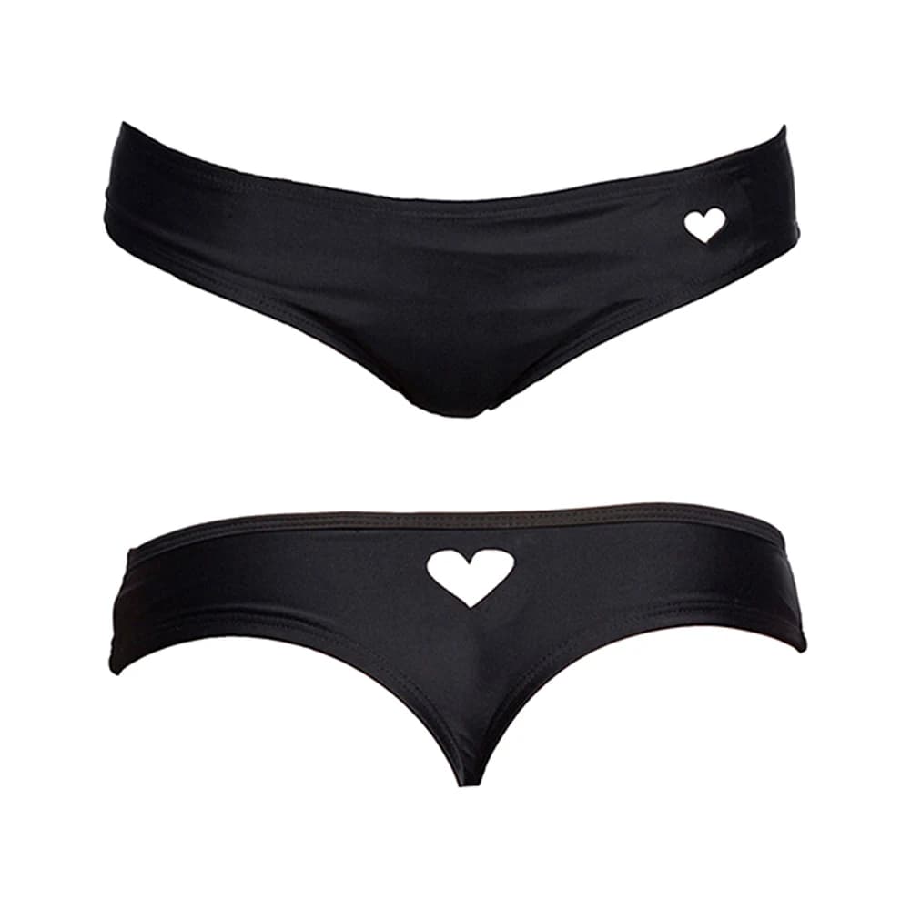 Maillot de bain sexy en forme de cœur pour femme, culotte tanga, bikini brésilien, culotte tanga, sous-vêtement